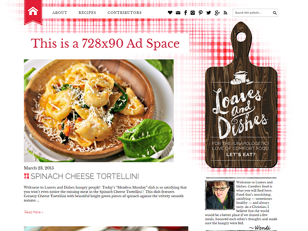 Loaves and Dishes Fully-custom responsive theme by Powersful Studios.  Graphic design by Diana Caldwell (provided by client.)