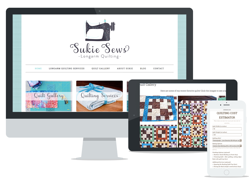 Sukie Sews website by Powersful Studios