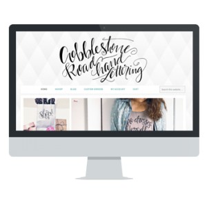 Cobblestone Road Hand Lettering website by Powersful Studios