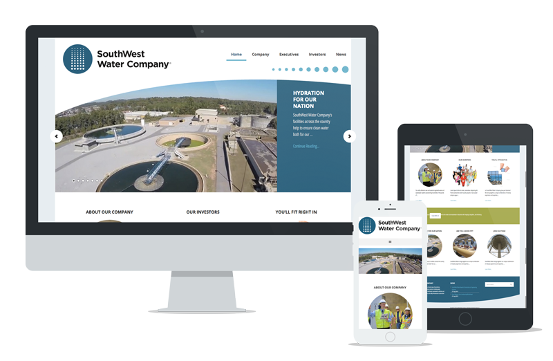 Website for SouthWest Water Company by Powersful Studios